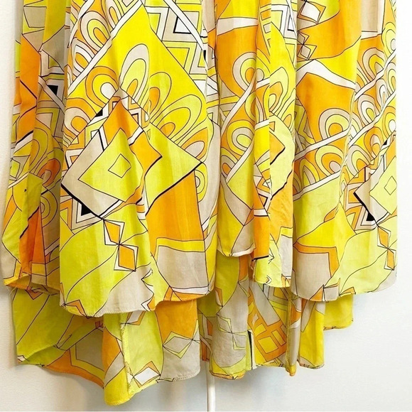 S/W/F x REVOLVE Halter Maxi Dress Poolside Print Boho Resort TENCEL Size L - Picture 9 of 15